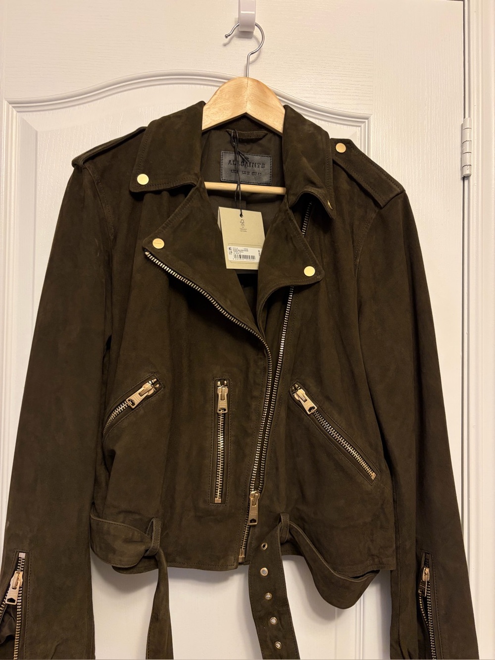 All Saints Suede Balfern Biker Jacket